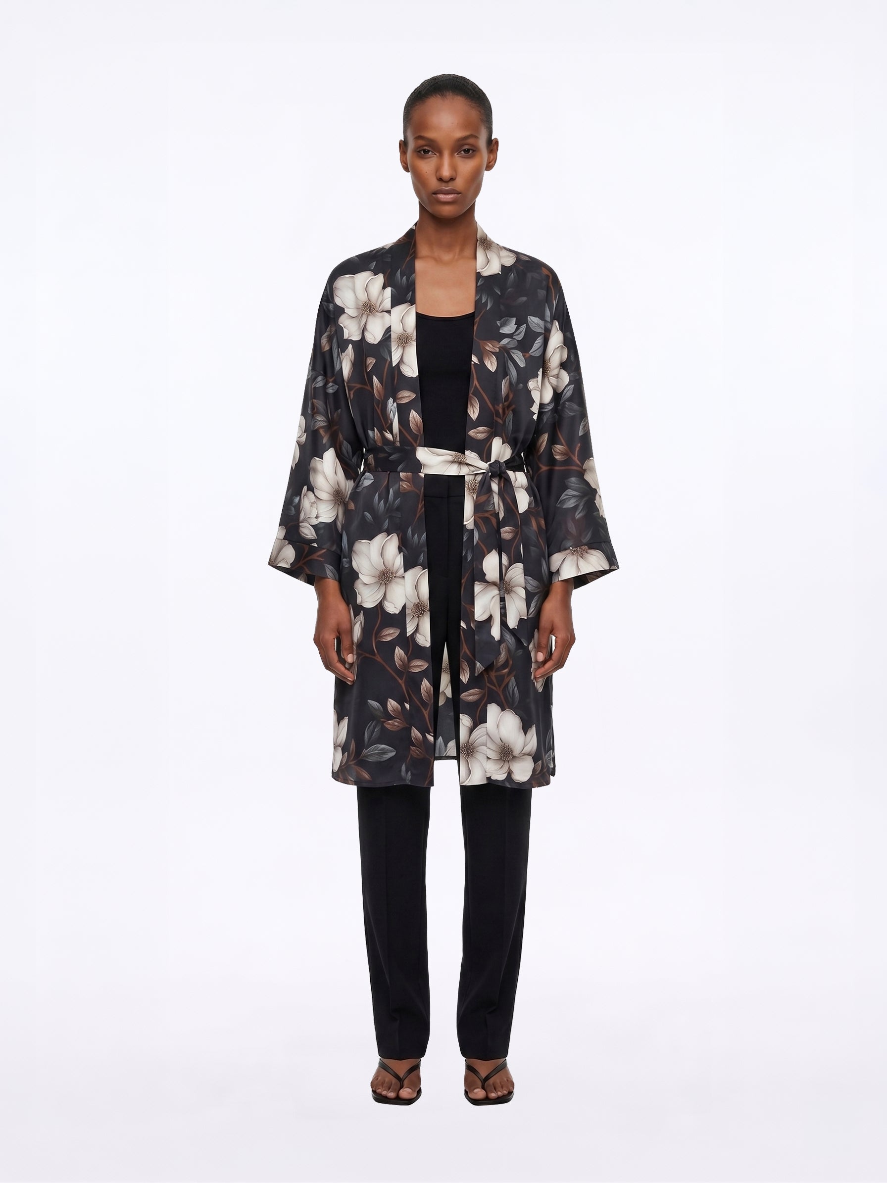 Midnight Bloom Kimono