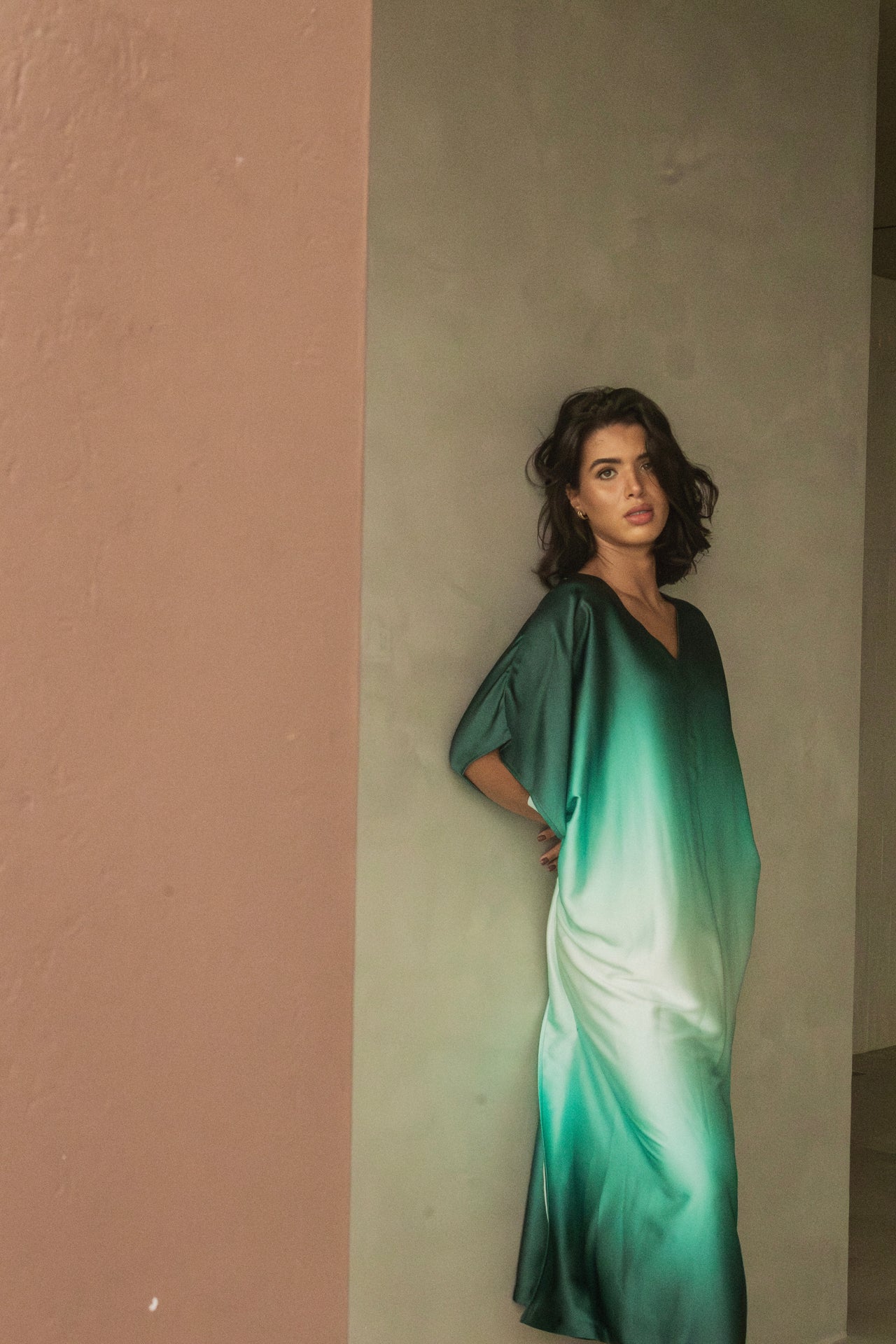 Tank dress in silk