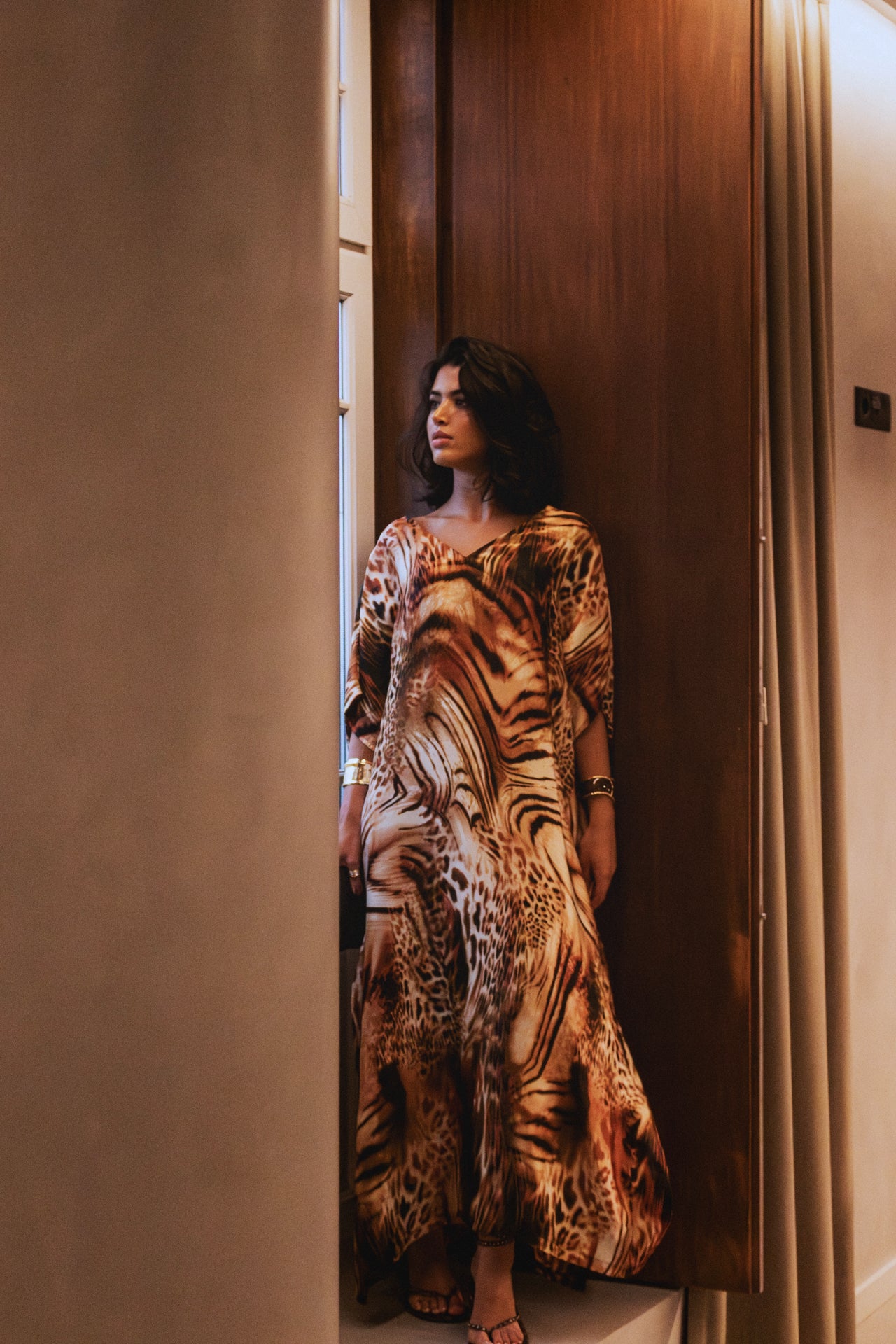 Tank dress in silk