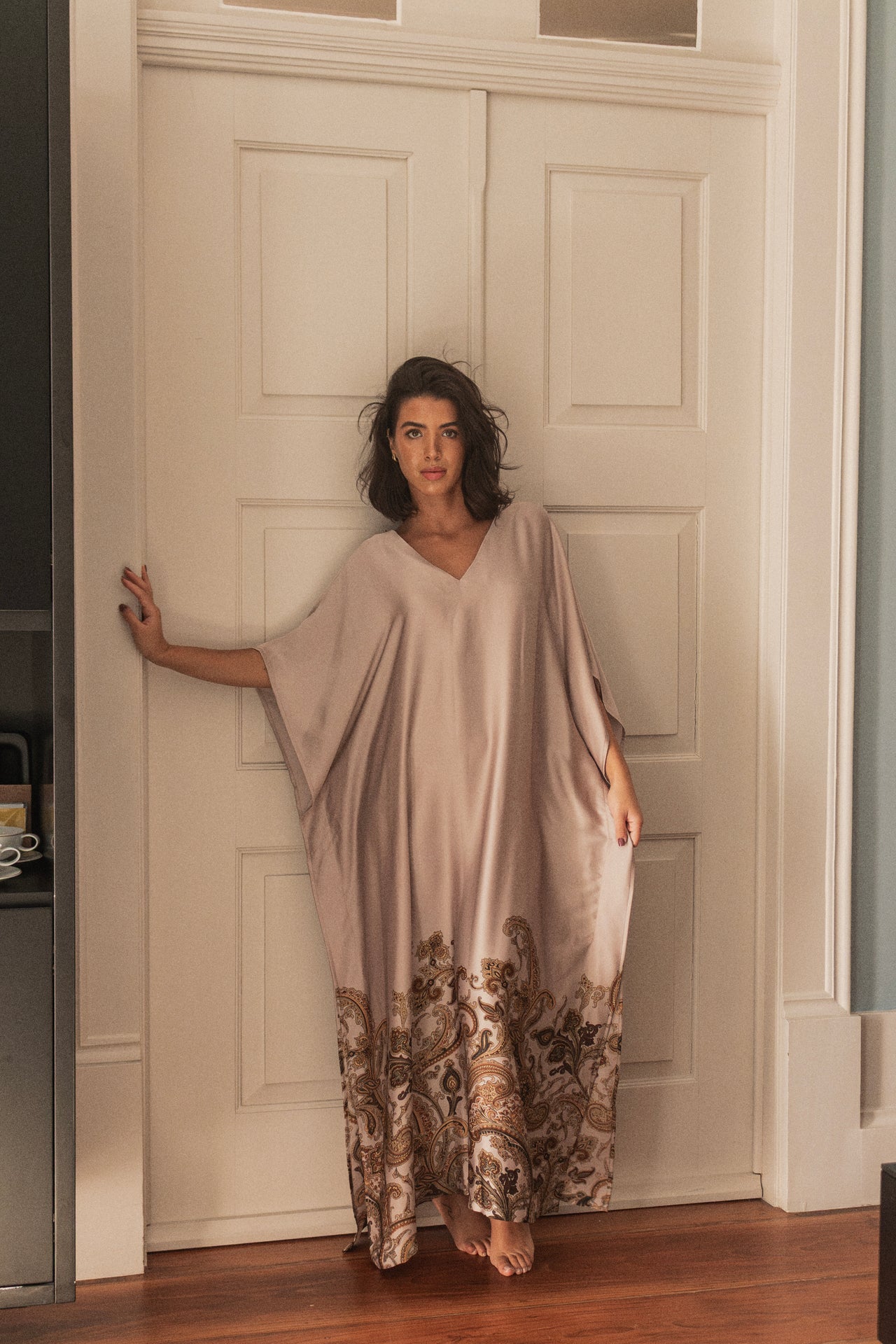Tank dress in silk