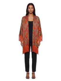 Flame Fringe Kimono