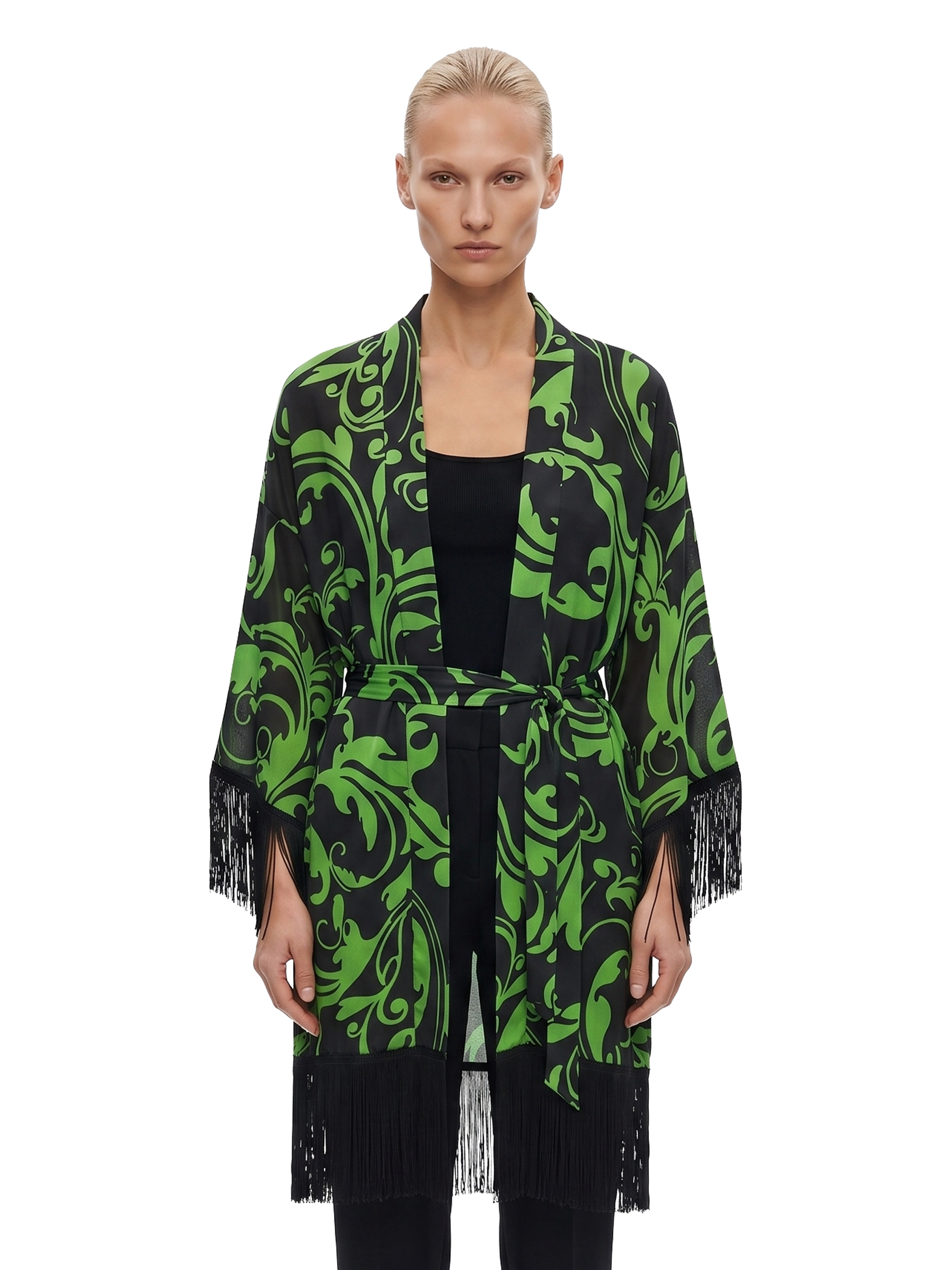 Midnight Fringe Kimono